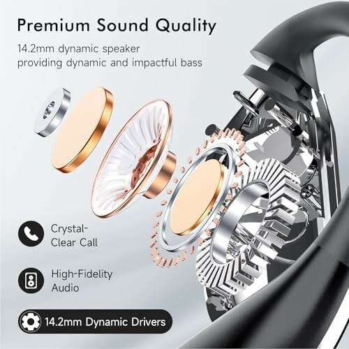 Headphone components showing premium sound quality features.